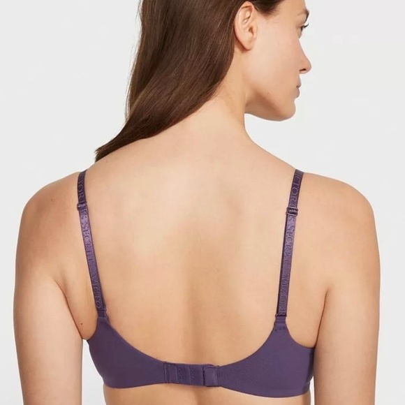 Victoria Secret T-shirt Lightly lined smooth micro-rib demi bra 32 D - Picture 3 of 9